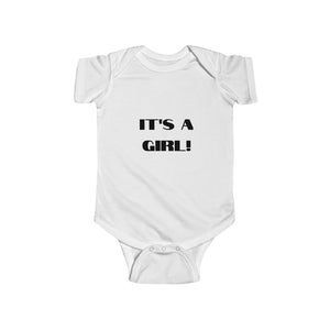 Open image in slideshow, Baby Bodysuit Short Sleeve Cotton Custom Message It&#39;s a Girl
