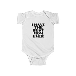 Open image in slideshow, Baby Bodysuit Short Sleeve Cotton Custom Message Best Mom Ever
