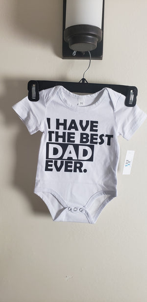 Bodysuit Short Sleeve Cotton Custom Message I Have the Best Dad