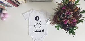 Sebastianwear Baby Bodysuit Short Sleeve Vowel Design Letter "o"